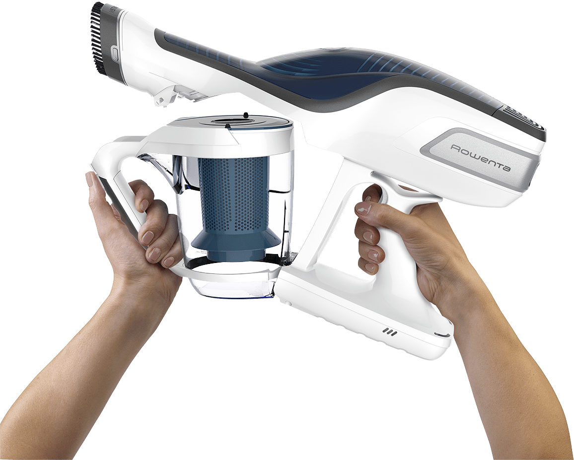 View of the Air force flex vacuum cleaner and clean and click system